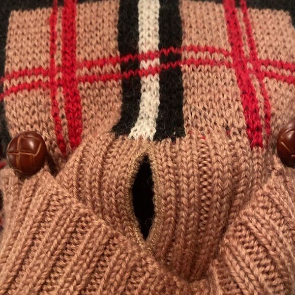 Preppy Dog Fashion Tanner & Dash Tartan Plaid Knit Dog Sweater - Picture 5 of 6